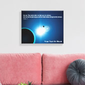 Licht uit duisternis - Genesis 1:4 Canvas Afdruk (Insitu (Woonkamer))