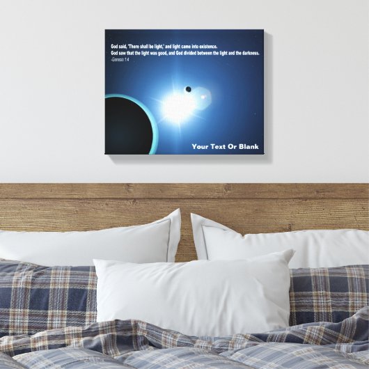 Licht uit duisternis - Genesis 1:4 Canvas Afdruk (Insitu (Slaapkamer))