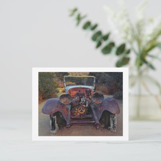 " Licht uit - vlak kop V-8 met voeding " Briefkaart (Staand voorkant)