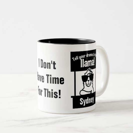 Licht uw drama in voor de Llama persoonlijke Mok (Voorkant rechts)