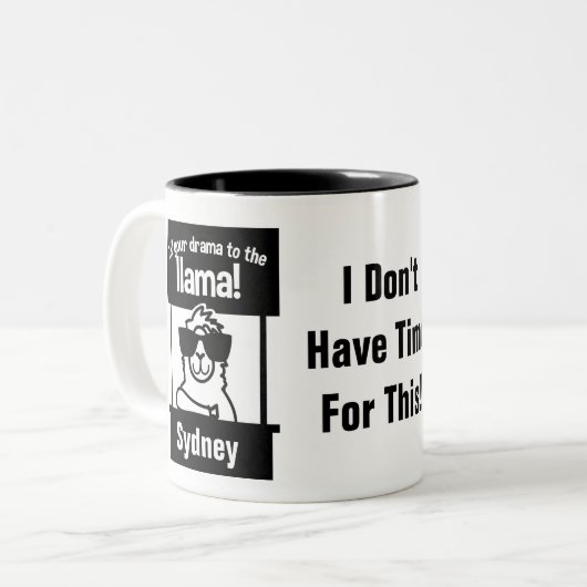 Licht uw drama in voor de Llama persoonlijke Mok (Voorkant links)