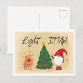 Licht uw kerstkaart in briefkaart (Voorkant / Achterkant)
