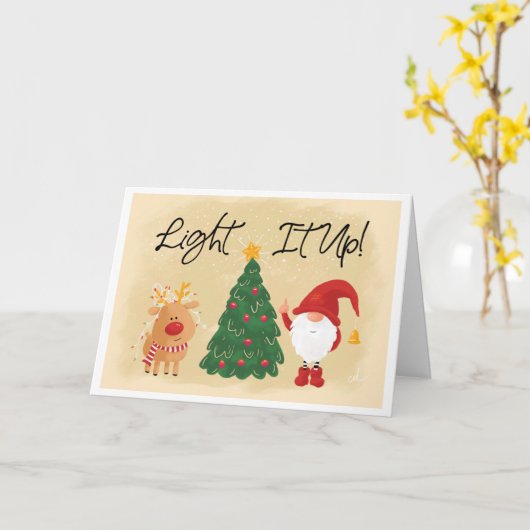 Licht uw kerstkaart in kaart (Gele Bloem)