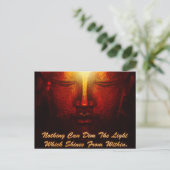 Licht van binnen briefkaart (Staand voorkant)