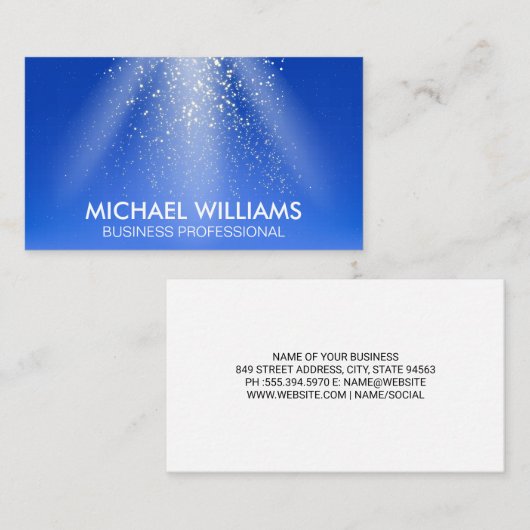 Licht van Boven Glinsterende Glitter Visitekaartje (Voorkant / Achterkant)