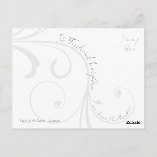 Licht van de Harem - Lord Frederick Leighton Briefkaart (Achterkant)