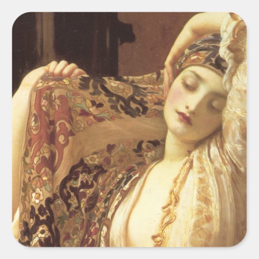 Licht van de Harem - Lord Frederick Leighton Vierkante Sticker (Voorkant)