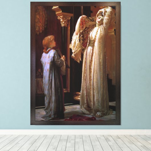 Licht van de Harem van Lord Frederic Leighton Canvas Afdruk (Insitu (Houten vloer))