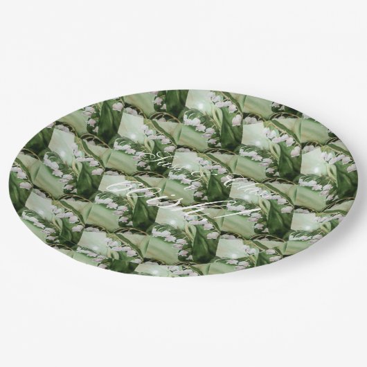 LICHT VAN DE VALLEY-MONOGRAMMER PAPIEREN BORDJE (Gekanteld)