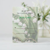 LICHT VAN DE VALLEY  RSVP-KAARTEN RSVP KAARTJE (Staand voorkant)