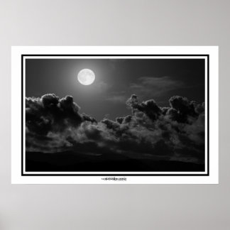 Licht van de volledige maan poster