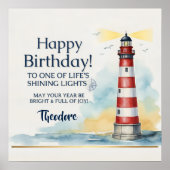 Licht van de Vuurtoren Verjaardag Poster (Voorkant)