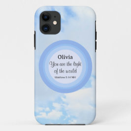 Licht van de Wereld Baby Blauwe Bijbel Verse Naam Case-Mate iPhone Case