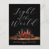 Licht van de wereld Bijbelvers Christelijk Kerst Feestdagenkaart (Voorkant)