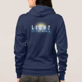 Licht van de Wereld | Dames full-zip Hoodie (Achterkant)