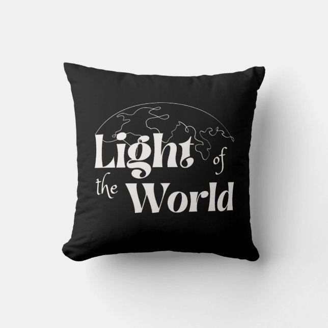 Licht van de Wereld Inspirerend Kerstmis  Kussen (Voorkant)