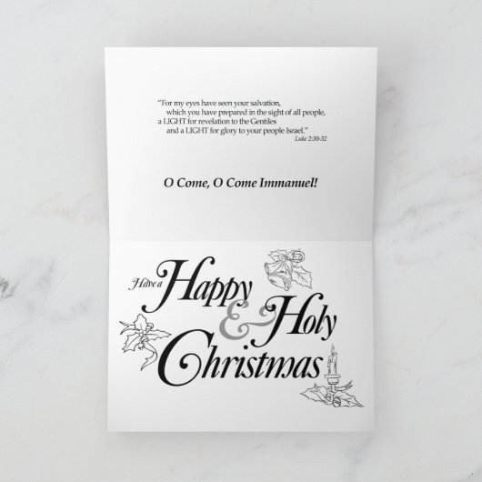 Licht van de Wereld Kerst Kaart (Binnen)