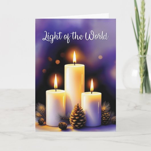 Licht van de Wereld Kerstkaart Feestdagen Kaart (Voorkant)