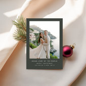 Licht van de Wereld Kust Pas getrouwd Foto Feestdagenkaart