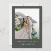 Licht van de Wereld Kust Pas getrouwd Foto Feestdagenkaart (Voorkant)