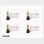 Licht van de Wereld (Wit) Rechthoekige Sticker (Vel)