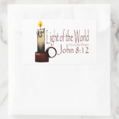 Licht van de Wereld (Wit) Rechthoekige Sticker (Tas)