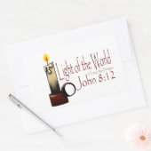 Licht van de Wereld (Wit) Rechthoekige Sticker (Envelop)