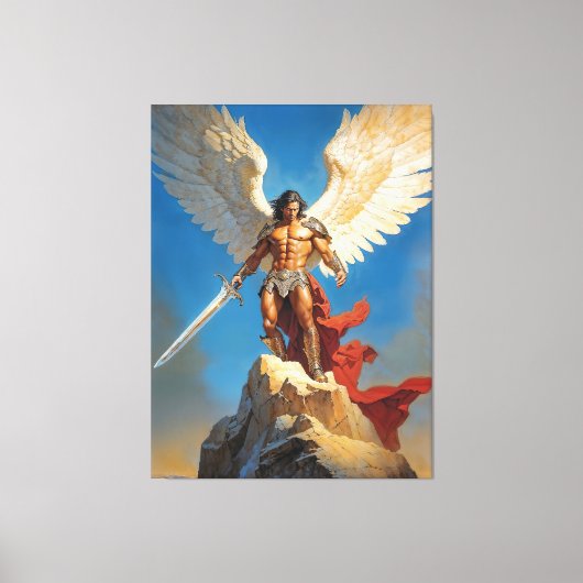 Licht van de Zeven Hemelen Aartsengel Michaël Canvas Afdruk (Voorkant)