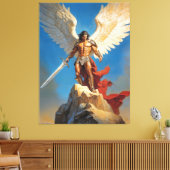 Licht van de Zeven Hemelen Aartsengel Michaël Canvas Afdruk (Insitu (Woonkamer))