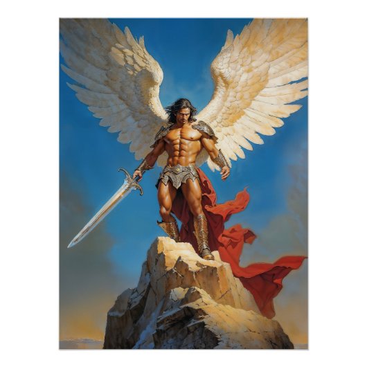 Licht van de Zeven Hemelen Aartsengel Michaël Perfect Poster (Voorkant)
