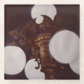 Licht van demonen glazen onderzetter (Voorkant)