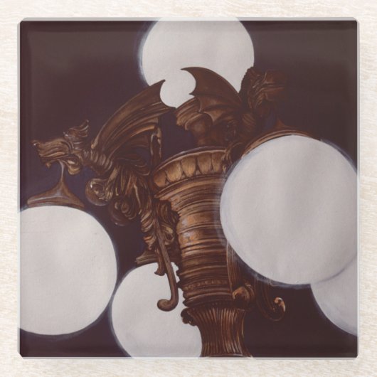 Licht van demonen glazen onderzetter (Voorkant)