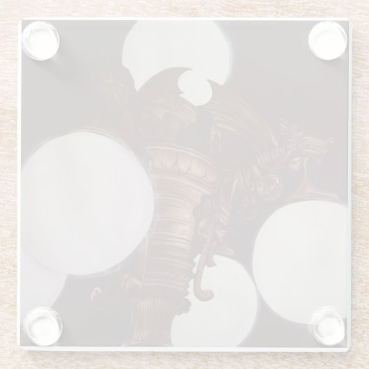 Licht van demonen glazen onderzetter (Achterkant)