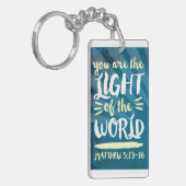Licht van het Christelijke cadeau Bijbelverse van  Sleutelhanger (Voorkant Links)