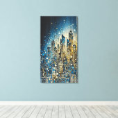 Licht van het gebouw canvas afdruk (Insitu (Houten vloer))