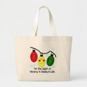 Licht van het leven van mama en papa grote tote bag (Voorkant)