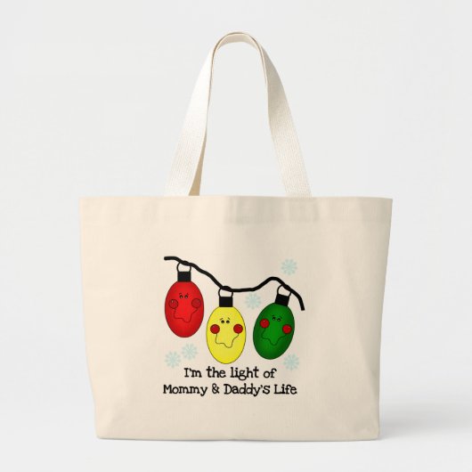 Licht van het leven van mama en papa grote tote bag (Voorkant)