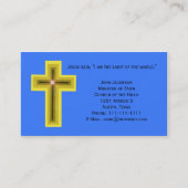 Licht van het Wereldkruis Christelijk Visitekaartje (Voorkant)