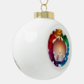 Licht van hoop Ornament, Abstracte kerst Keramische Bal Ornament (Links)