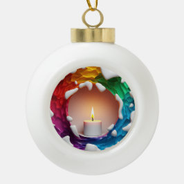 Licht van hoop Ornament, Abstracte kerst Keramische Bal Ornament