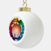 Licht van hoop Ornament, Abstracte kerst Keramische Bal Ornament (Rechts)
