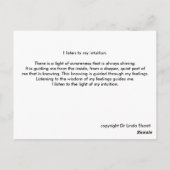 Licht van intuïtie briefkaart (Achterkant)