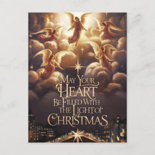 Licht van Kerstmis Angelic Briefkaart Design