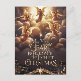 Licht van Kerstmis Angelic Briefkaart Design
