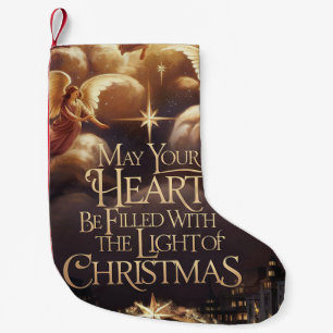 Licht van Kerstmis Angelic Briefkaart Design Kleine Kerstsok