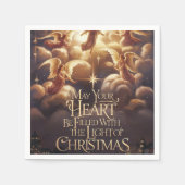 Licht van Kerstmis Angelic Briefkaart Design Servet (Voorkant)