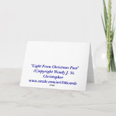 Licht van Kerstmis Verleden begroeting / notitieka Feestdagen Kaart (Achterkant)