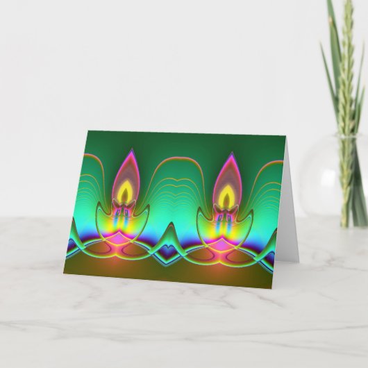 Licht van Kerstmis Verleden begroeting / notitieka Feestdagen Kaart (Voorkant)