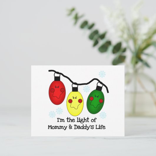 Licht van mama en papa's Life Tshirts en Gifts Briefkaart (Staand voorkant)