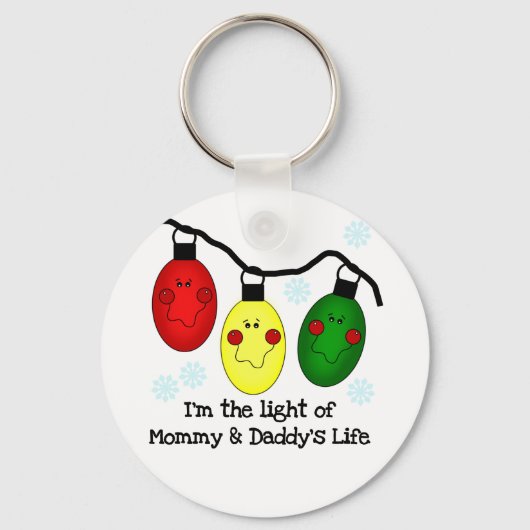Licht van mama en papa's Life Tshirts en Gifts Sleutelhanger (Voorkant)